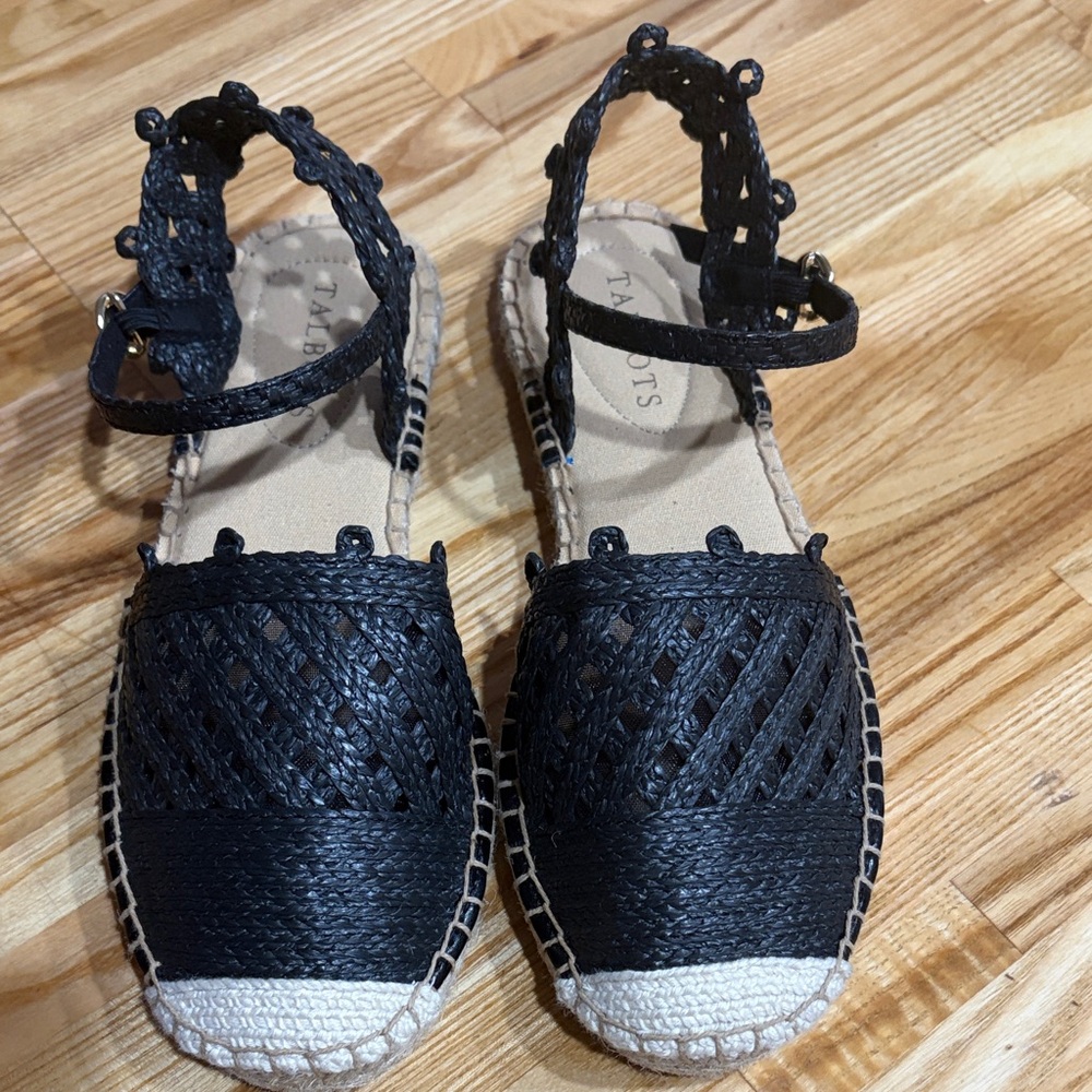 Talbots Black Espadrille Sandals